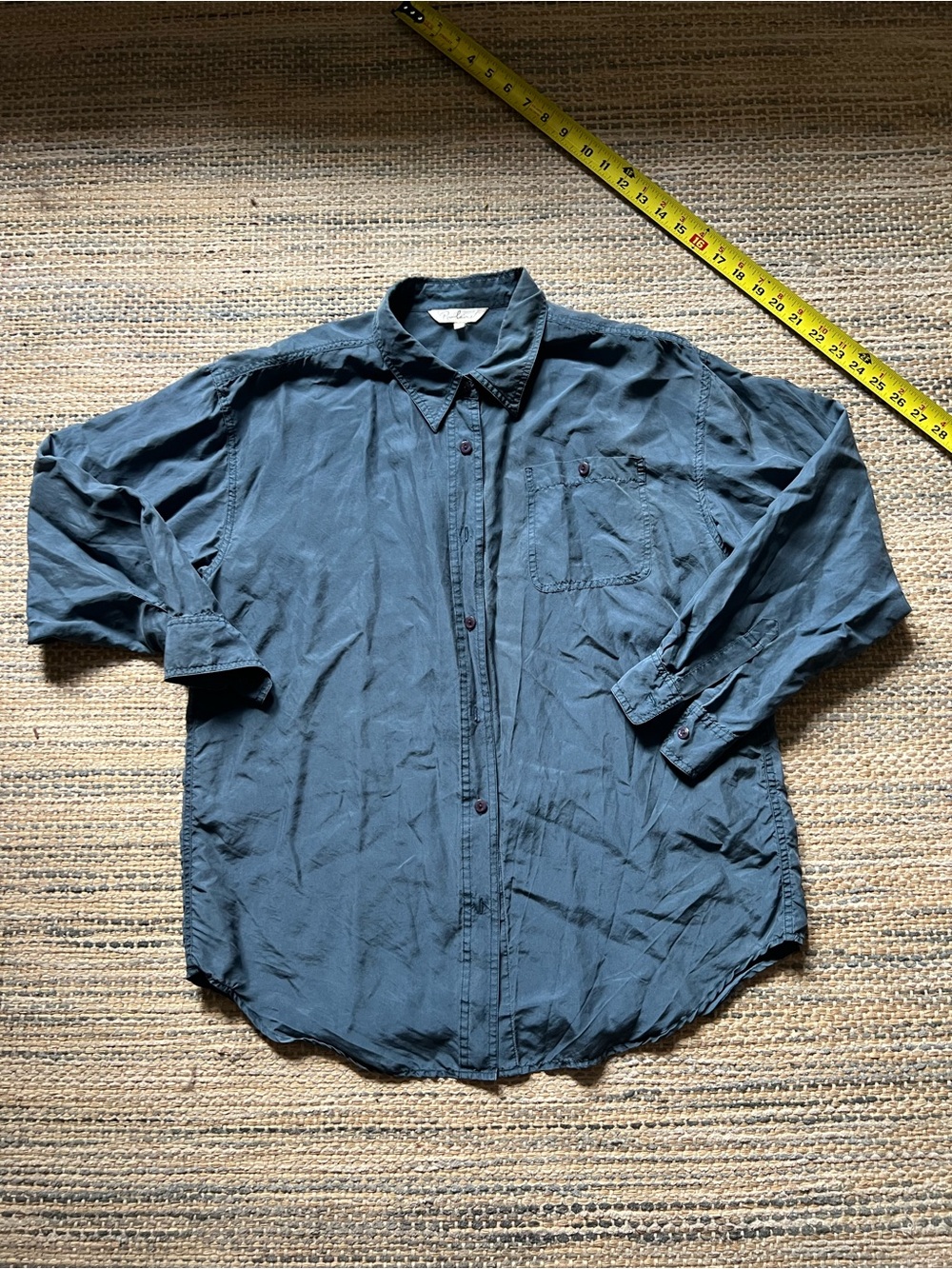Men's Dark Blue Button-Up Shirt Jacket